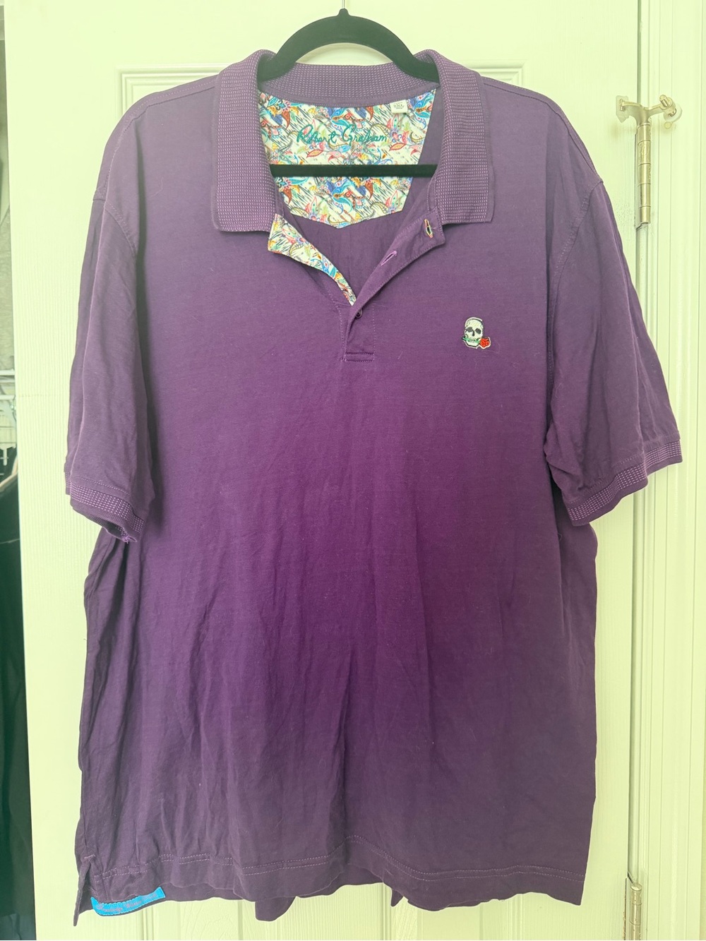 Robert Graham Purple Short-Sleeve Polo